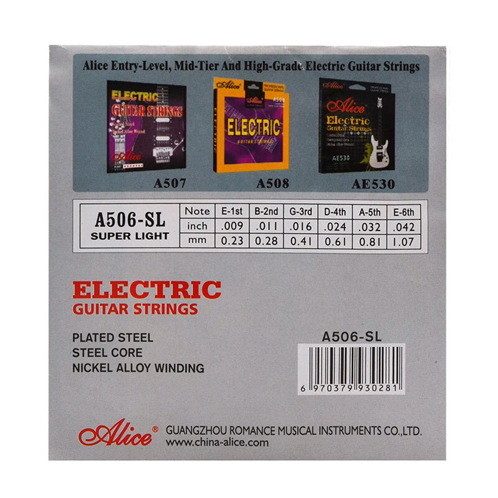 SET DE CUERDAS GUITARRA ELE CTRICA ALICE A506SL 009-042 - 2
