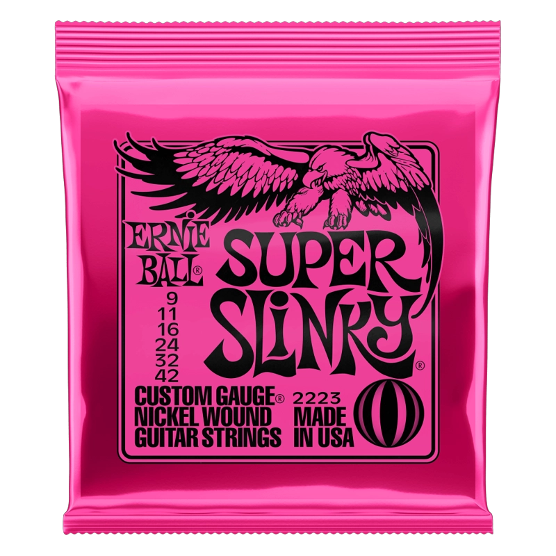 SET DE CUERDAS ERNIE BALL SUPER SLINKY 9 – 42 - 1