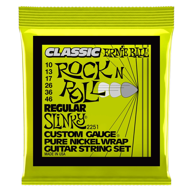 SET DE CUERDAS ERNIE BALL REGULAR SLINKY NICKEL 10 - 46 - 1