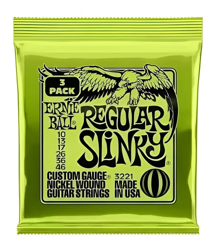 PACK ERNIE BALL DE 3 SET DE CUERDAS SLINKY NICKEL 10 - 46 - 2