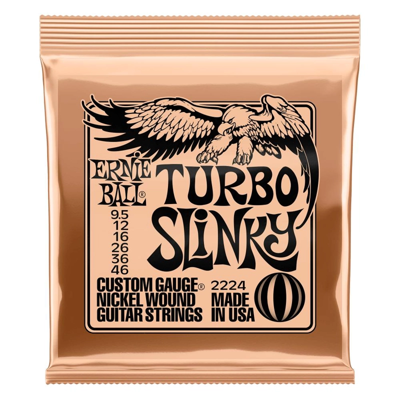 SET DE CUERDAS ERNIE BALL TURBO SLINKY 9.5 – 46 - 1