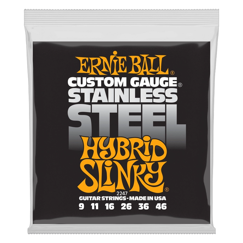 SET DE CUERDAS ERNIE BALL HYBRID SLINKY INOXIDABLE 9 – 46 - 1