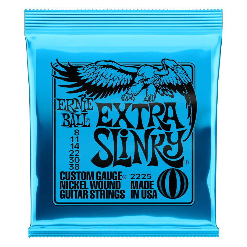 SET DE CUERDAS ERNIE BALL EXTRA SLINKY 8 – 38 - 1