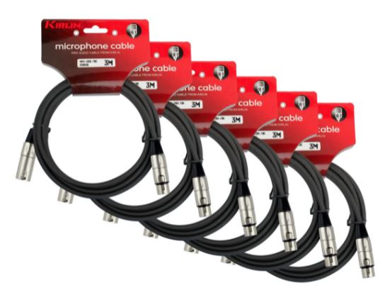 CABLE KIRLIN PACK 6 MICRÓFONOSERIECXLR3M MPC6-280-3 - 1