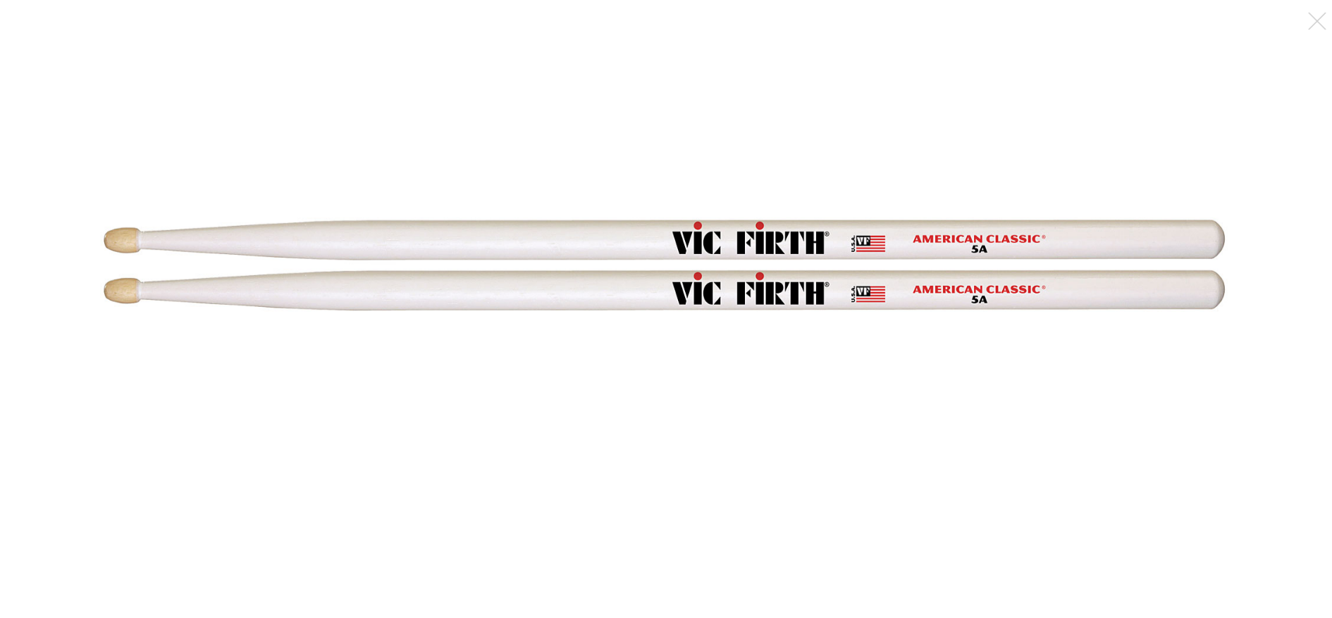 BAQUETA VIC FIRTH 5A AMERICAN CLASSIC BLANCO PUNTA MADERA - 1