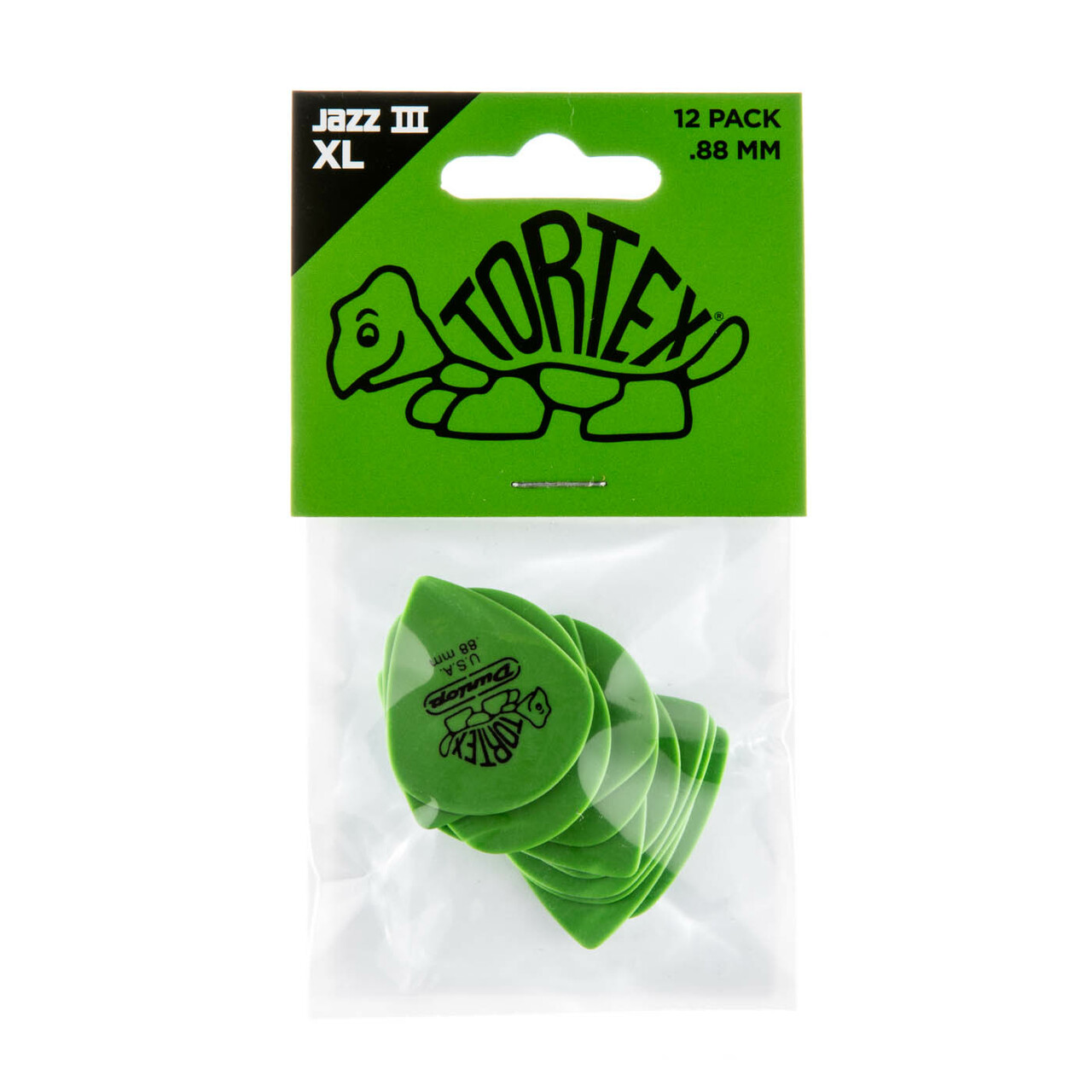 UÑETAS DUNLOP 498 TORTEX JAZZ III PICK 0.88 PACK 12 - 3
