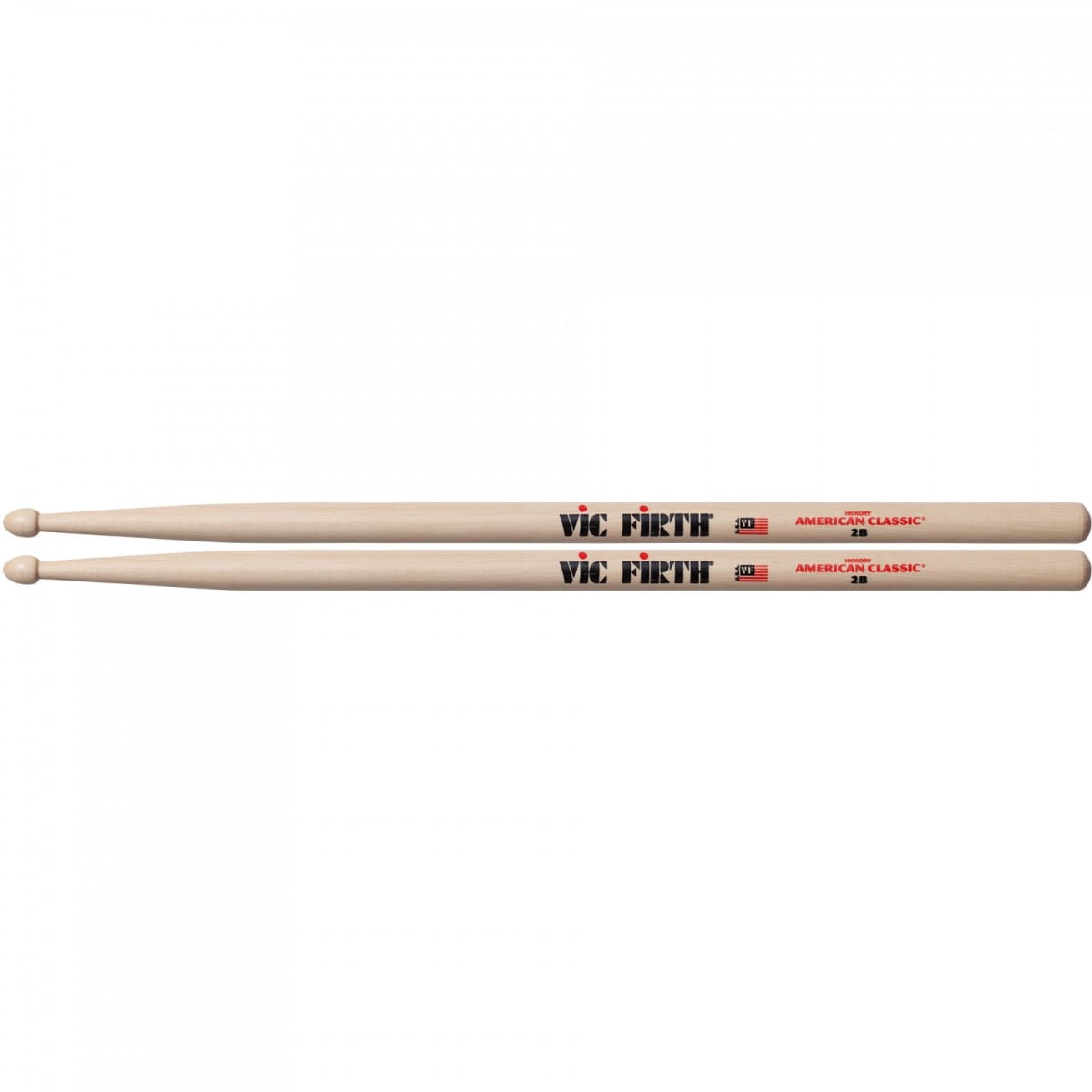 BAQUETAS VIC FIRTH 2B AMERICAN CLASSIC PUNTA DE MADERA - 2