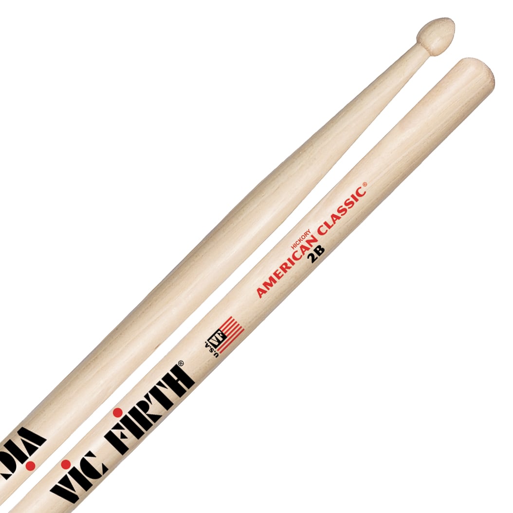 BAQUETAS VIC FIRTH 2B AMERICAN CLASSIC PUNTA DE MADERA - 3