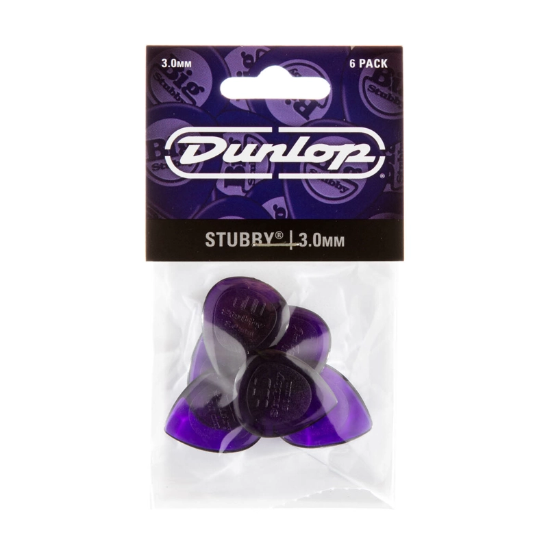 UÑETAS DUNLOP 474 STUBBY JAZZ DE 3.0MM PACK 6UN - 3