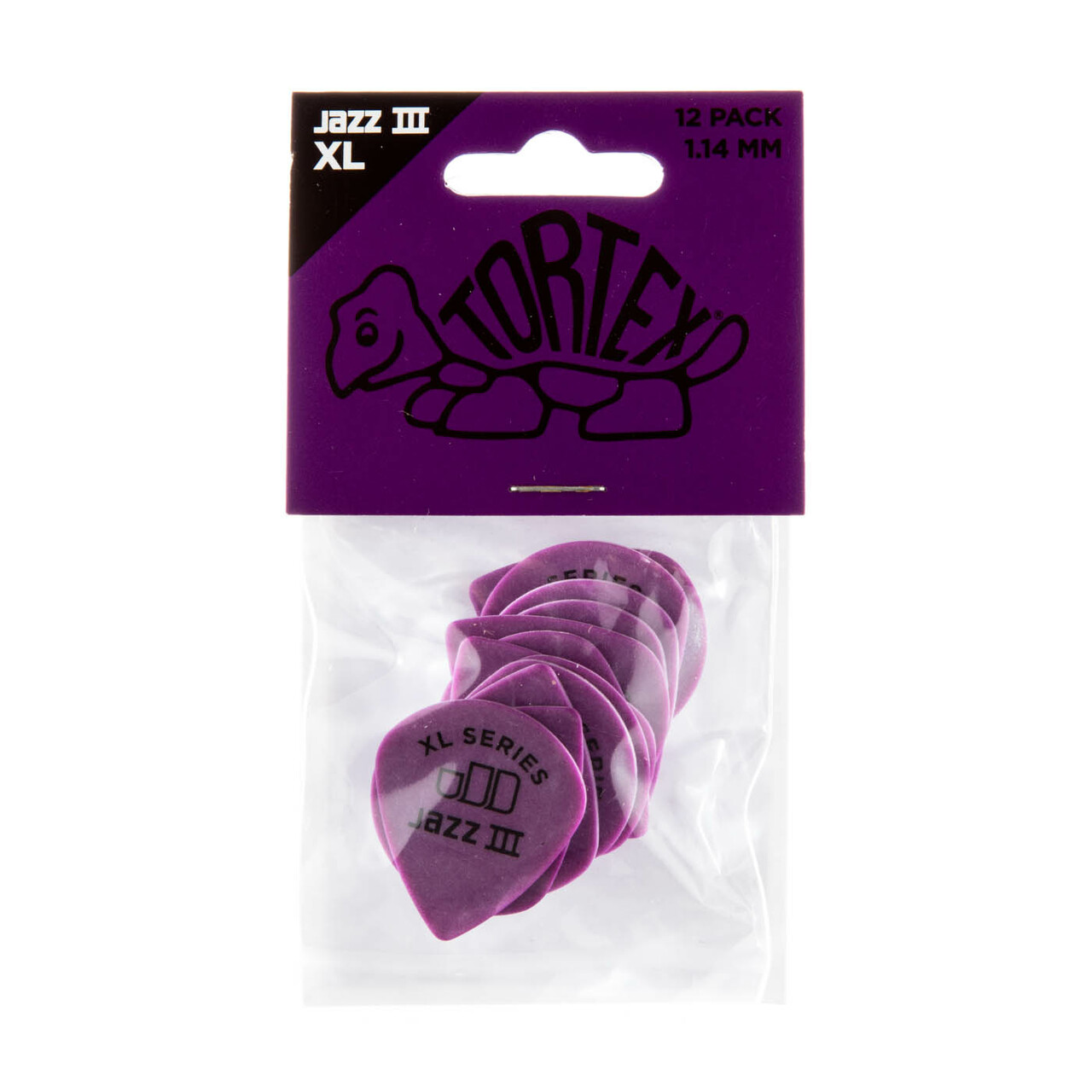 UÑETAS DUNLOP 498 TORTEX JAZZ III PICK 1.14 PACK 12 - 3