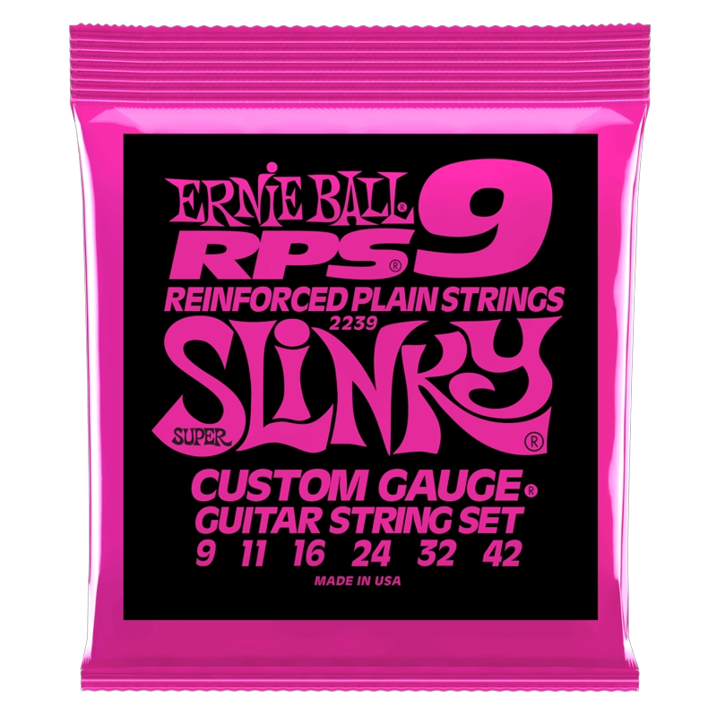 SET DE CUERDAS ERNIE BALL SUPER SLINKY RPS 9 – 42 - 1