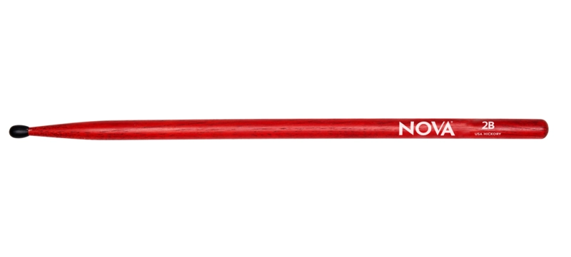 BAQUETAS VIC FIRTH 2B NOVA RED PUNTA DE NYLON - 1