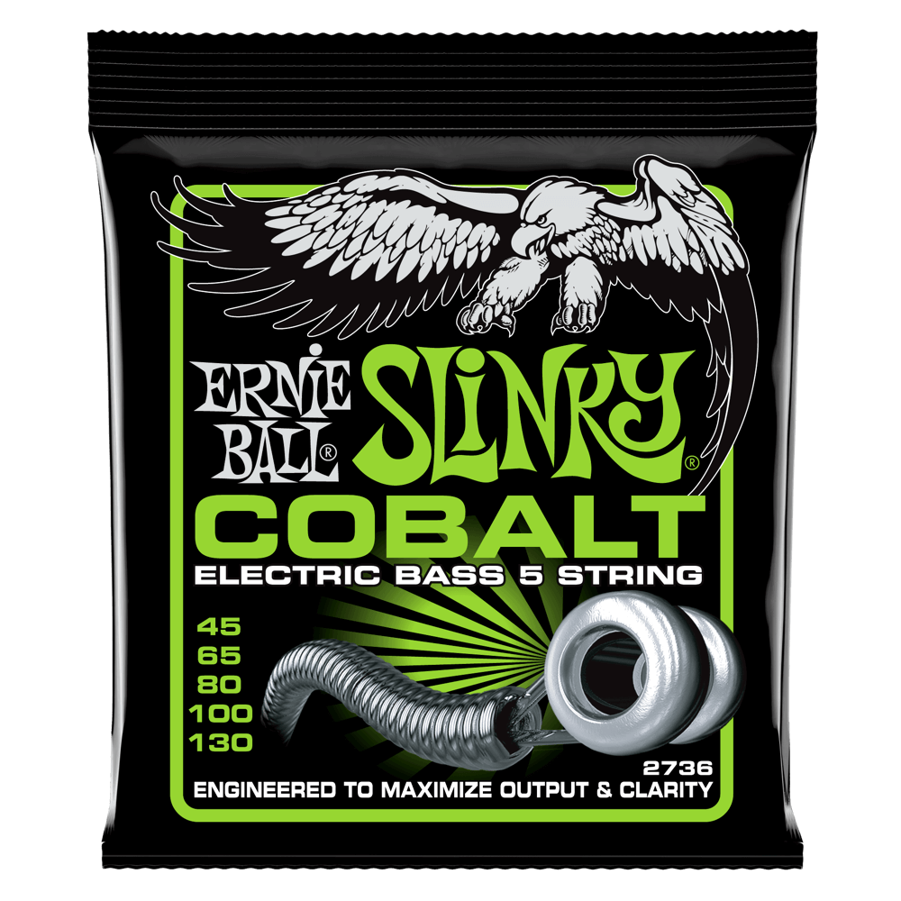 SET DE 5 CUERDA ERNIE BALL S PARA BAJO SLINKY COBALT 45 - 130 - 1