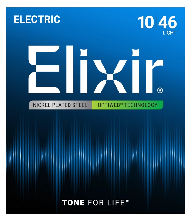CUERDAS PARA GUITARRA ELE CTRICA ELIXIR OPTIWEB LIGHT 10-46 - 1