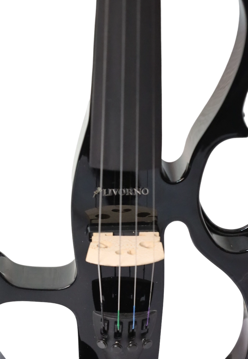 VIOLÍN LIVORNO ELÉCTRICO 4/4 NEGRO LIV-E-41BK - 4