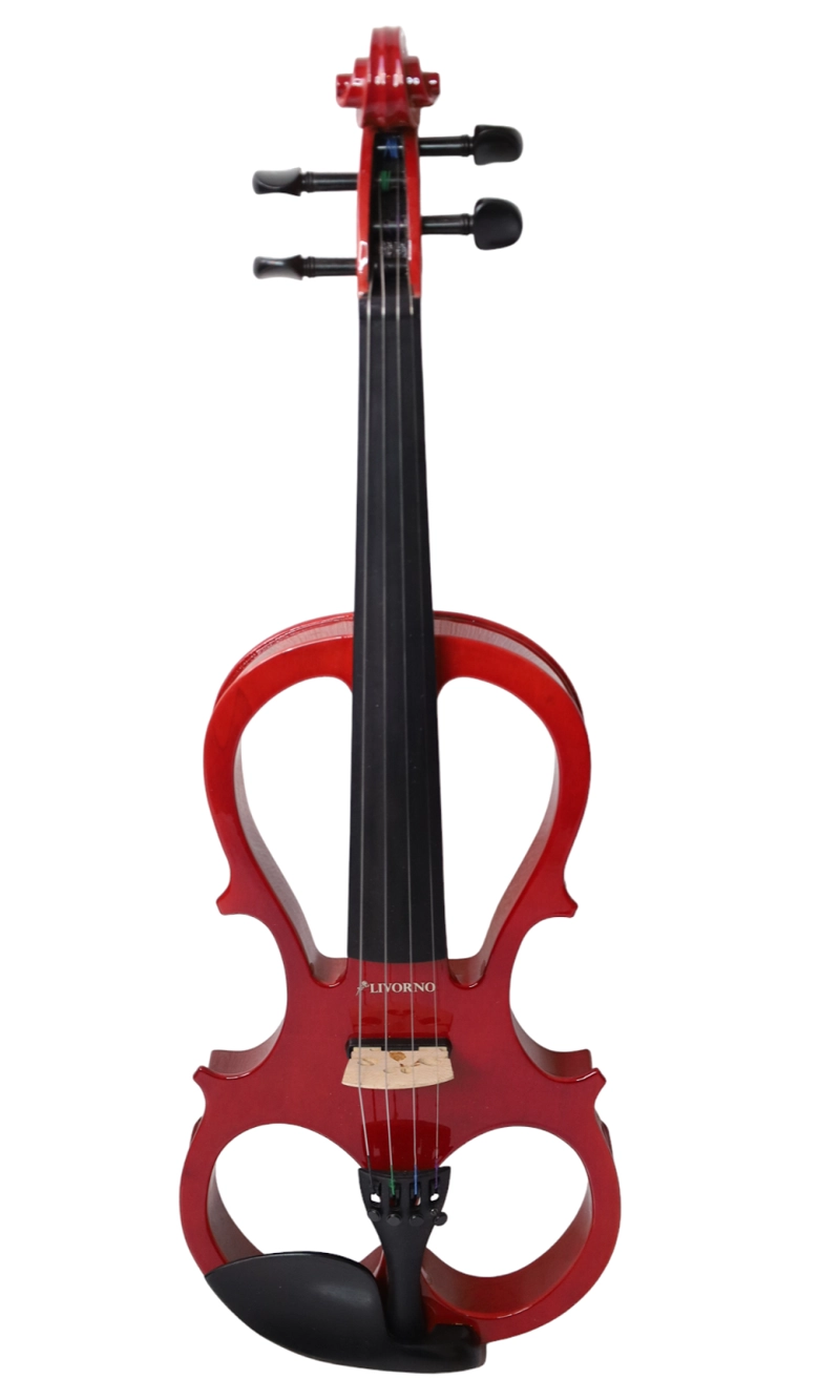 VIOLÍN LIVORNO ELÉCTRICO 4/4 ROJO LIV-E-40RD - 1