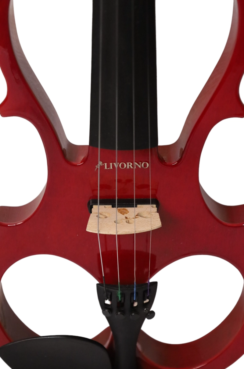 VIOLÍN LIVORNO ELÉCTRICO 4/4 ROJO LIV-E-40RD - 4