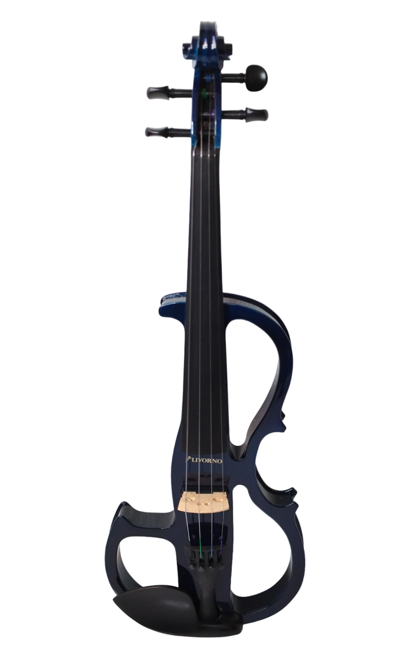 VIOLÍN LIVORNO ELÉCTRICO 4/4 AZUL LIV-E-41BL - 1