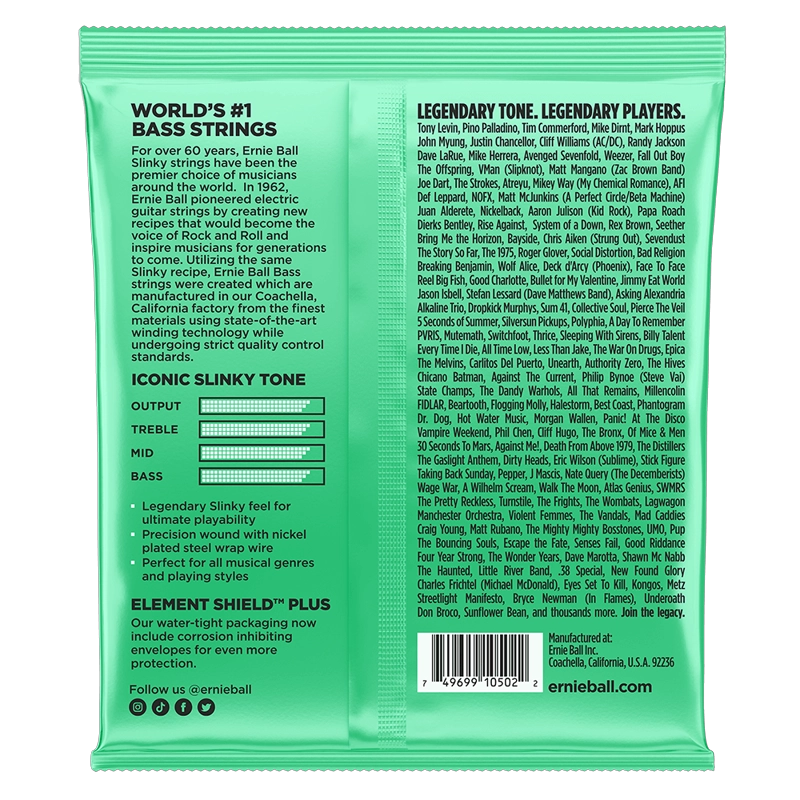 CUERDAS BAJO ELE CTRICO HYPER SLINKY 40-100 ERNIE BALL 2841 - 2