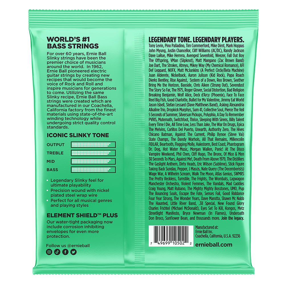 CUERDAS BAJO ELE CTRICO HYPER SLINKY 40-100 ERNIE BALL 2841 - 2