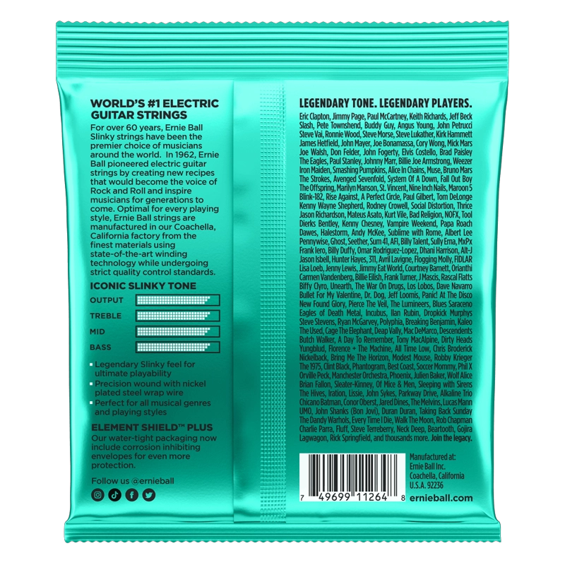 CUERDAS GUITARRA ELÉCTRICA ERNIE BALL NOT EVEN SLINKY 12-56 2626 - 2