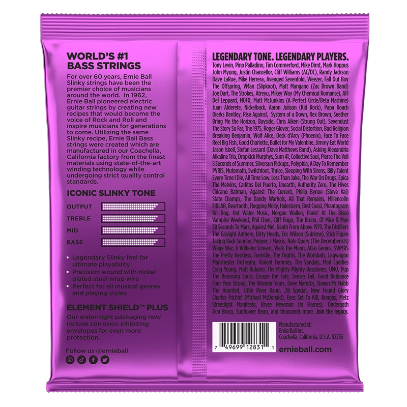 CUERDAS BAJO ELE CTRICO POWER SLINKY 55-110 ERNIE BALL 2831 - 2
