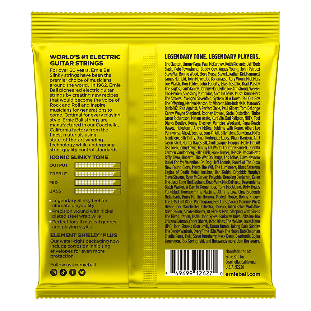 CUERDAS GUITARRA ELE CTRICA BEEFY SLINKY ERNIE BALL 11-54 2627 - 2