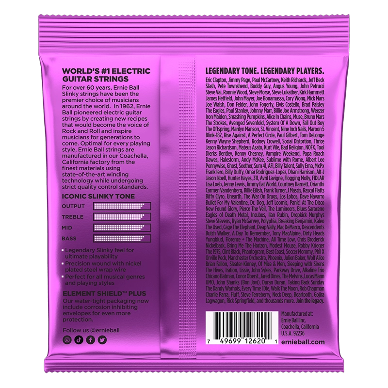 CUERDAS GUITARRA ELÉCTRICA ERNIE BALL DE 7 POWER SLINKY 11-58 2620 - 2