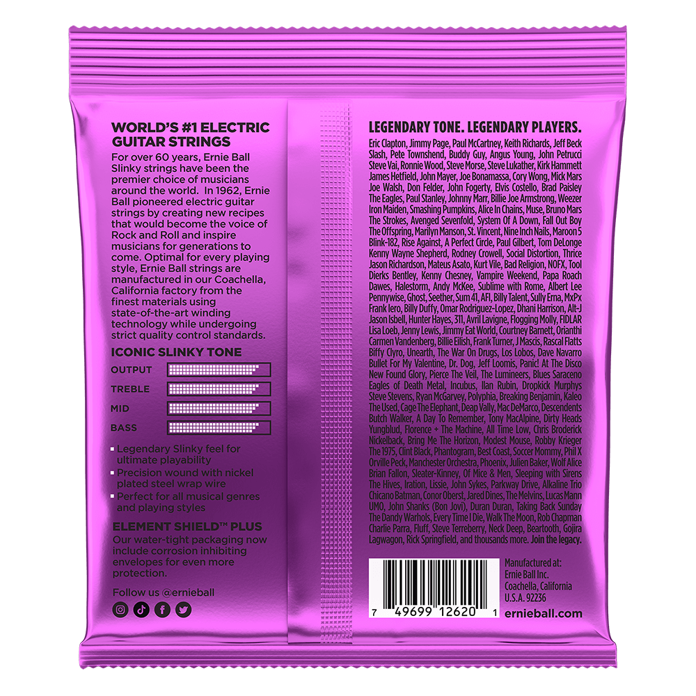 CUERDAS GUITARRA ELÉCTRICA ERNIE BALL DE 7 POWER SLINKY 11-58 2620 - 2