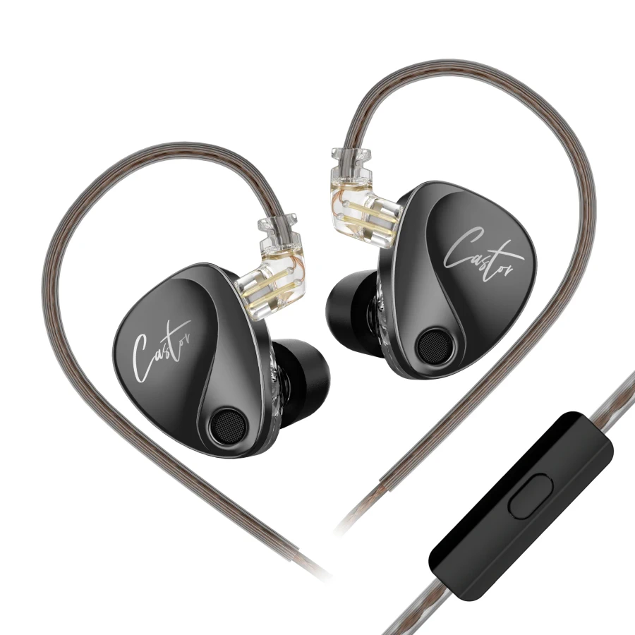 AUDÍFONOS KZ CASTOR BASS VER-MIC NEGRO - 1