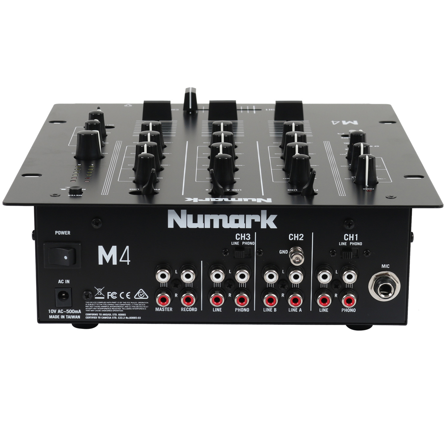 MEZCLADOR SCRATCH DE 3 CANALES PARA DJS M4 BLACK - NUMARK - 3