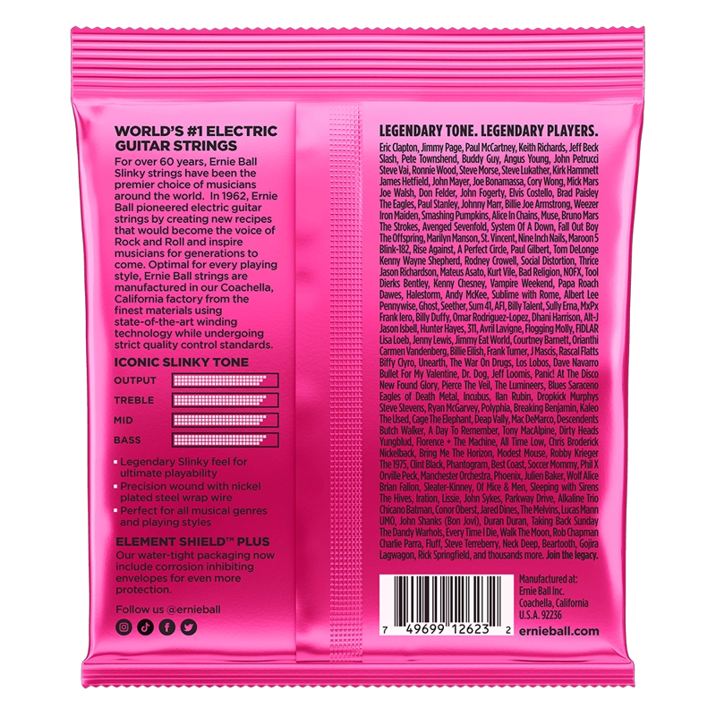 CUERDAS GUITARRA ELÉCTRICA ERNIE BALL DE 7 SUPER SLINKY 9-52 2623 - 2