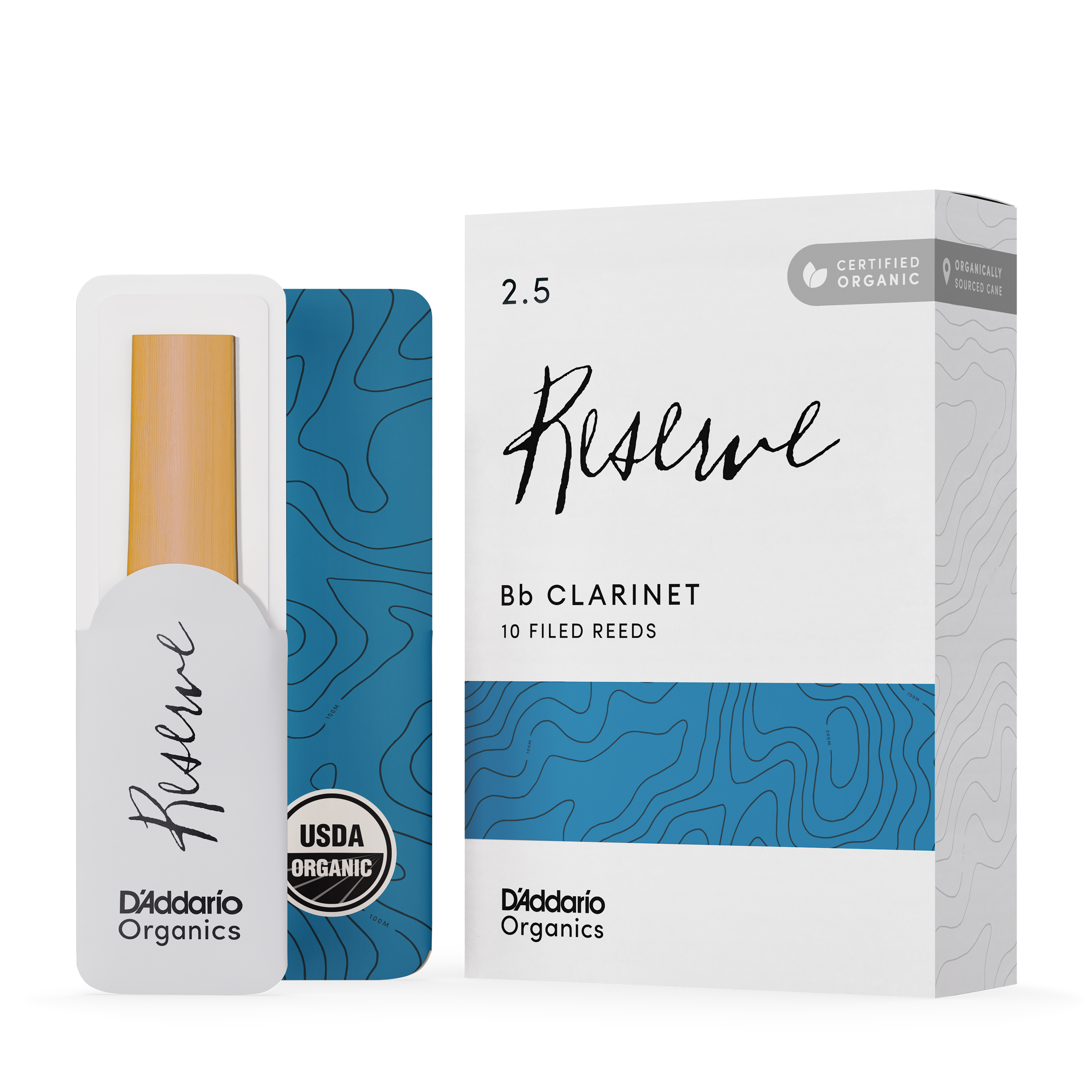CAÑA DADDARIO CLARINETE BB 2.5 ORGANIC RESERVE PACK 10 ODCR1025 - 1