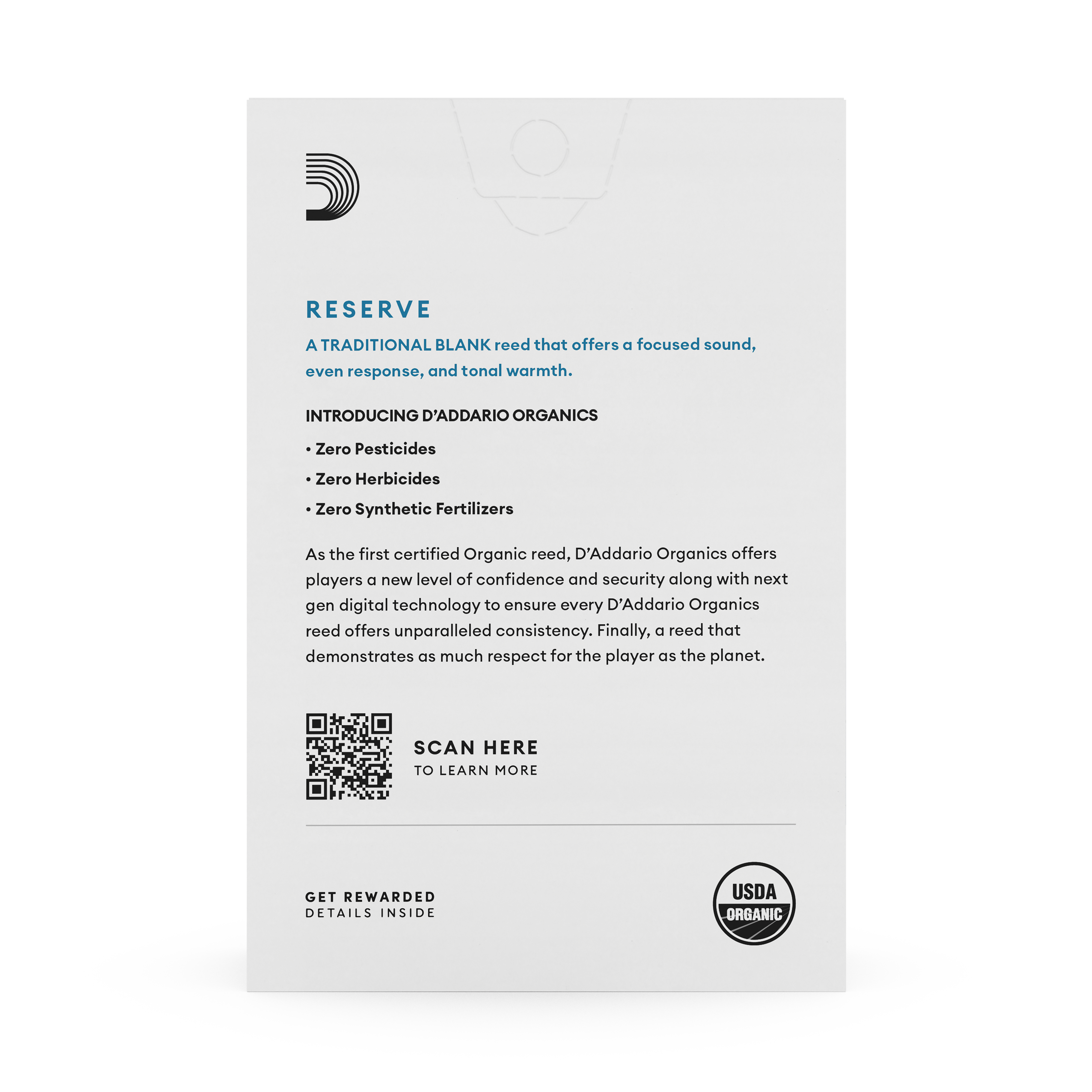 CAÑA DADDARIO CLARINETE BB 2.5 ORGANIC RESERVE PACK 10 ODCR1025 - 4