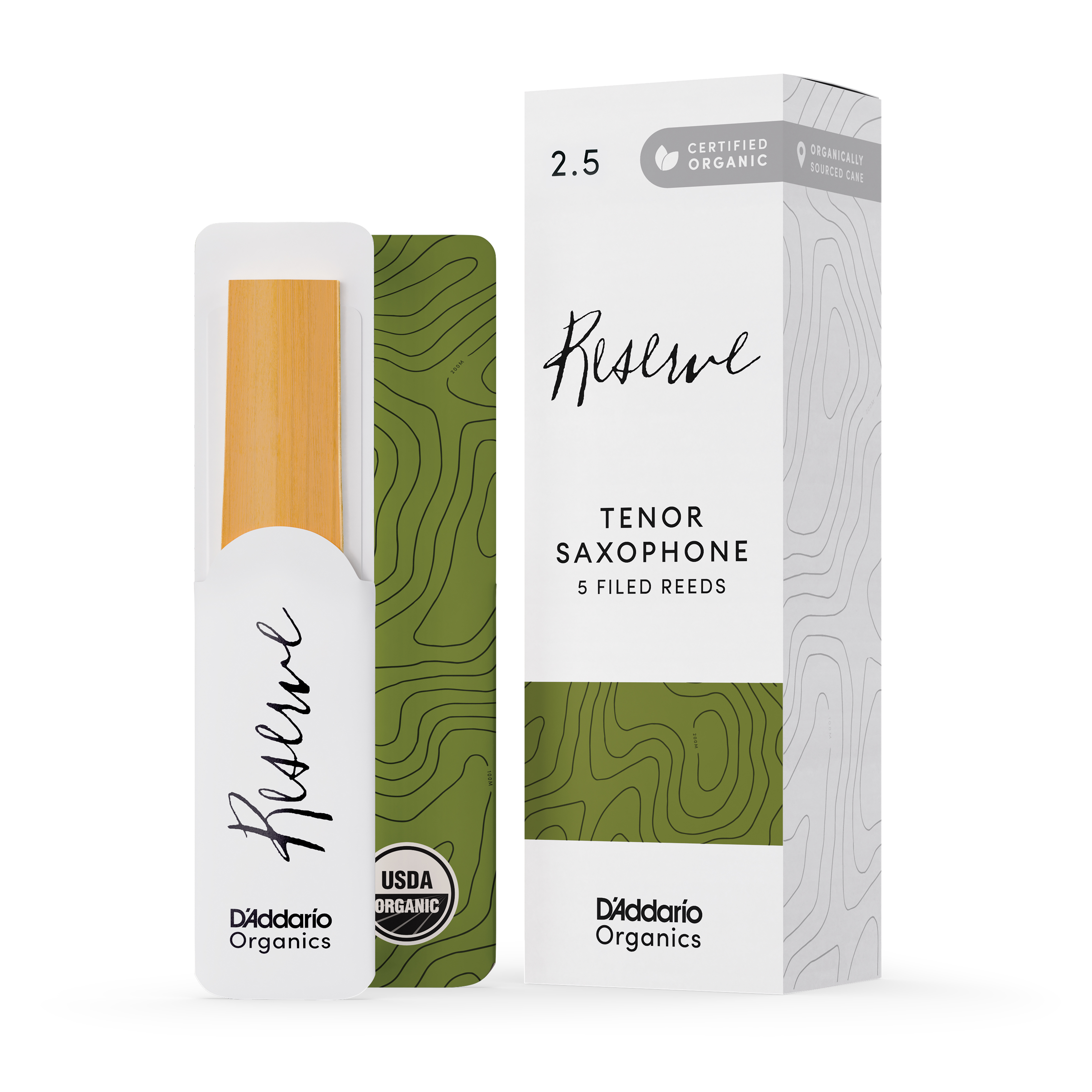 CAÑA DADDARIO SAXO TENOR 2.5 ORGANIC RESERVE PACK 5 ODKR0525 - 1