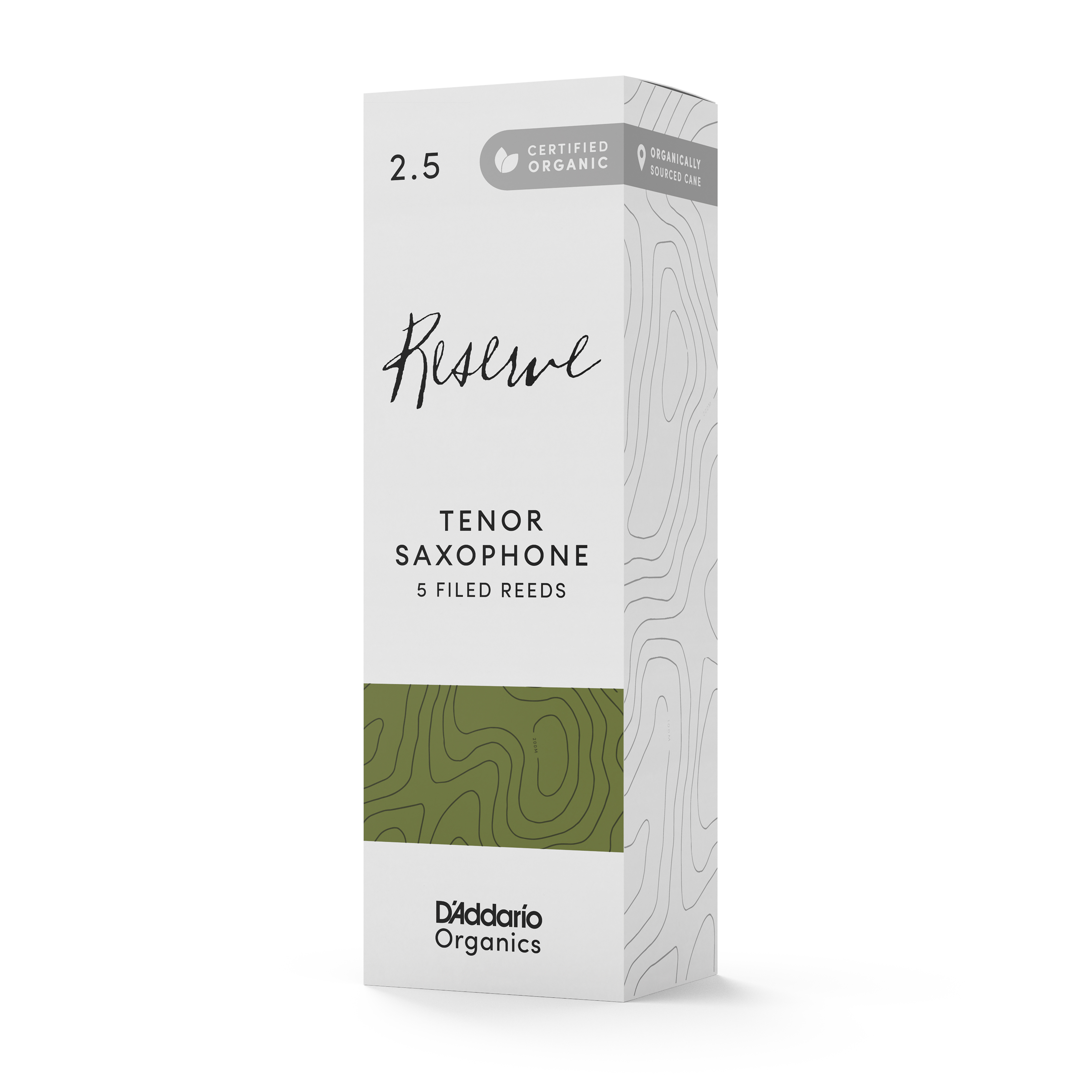 CAÑA DADDARIO SAXO TENOR 2.5 ORGANIC RESERVE PACK 5 ODKR0525 - 2