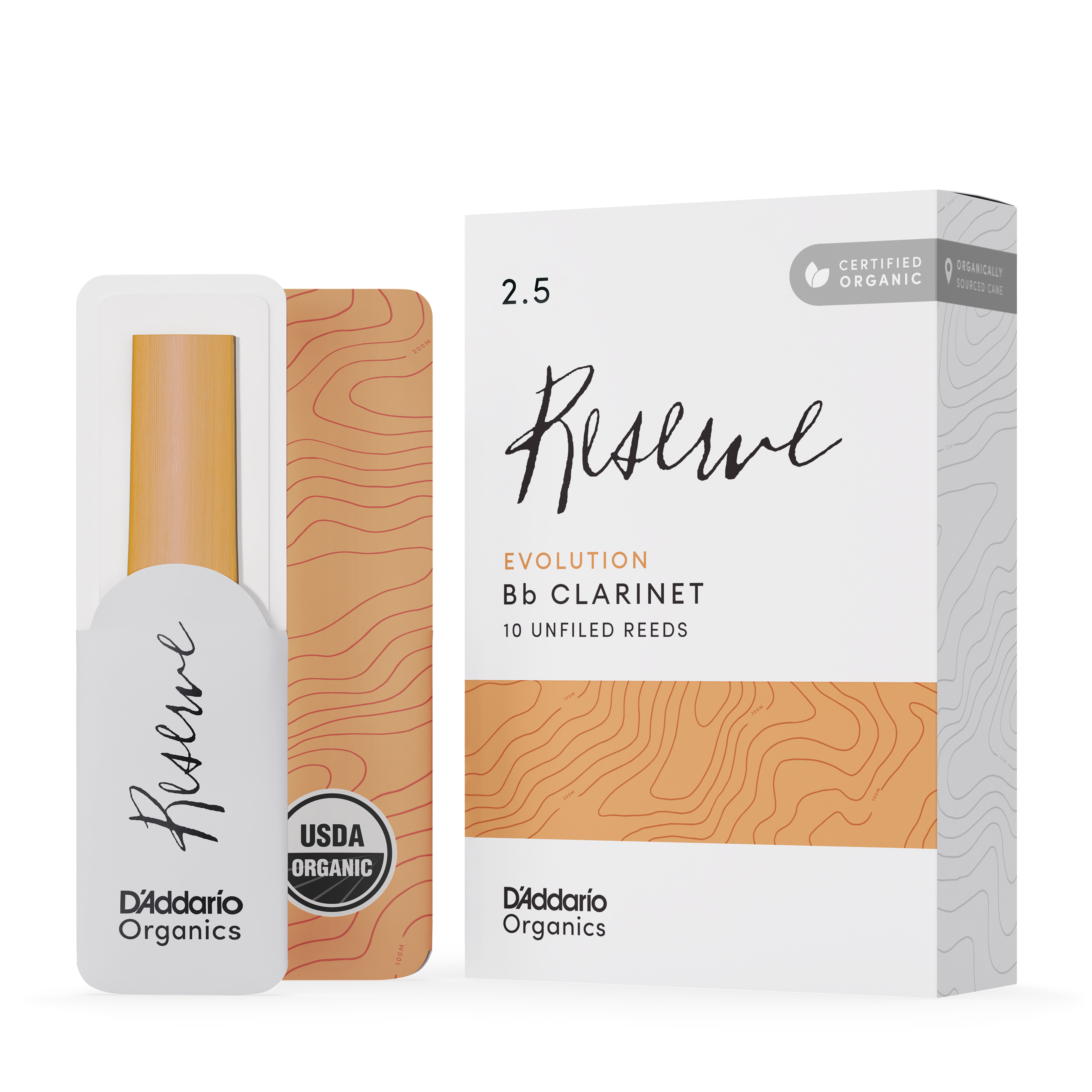 CAÑA DADDARIO CLARINETE BB 2.5 ORGANIC RESERVE PACK 10 ODCE1025 - 1