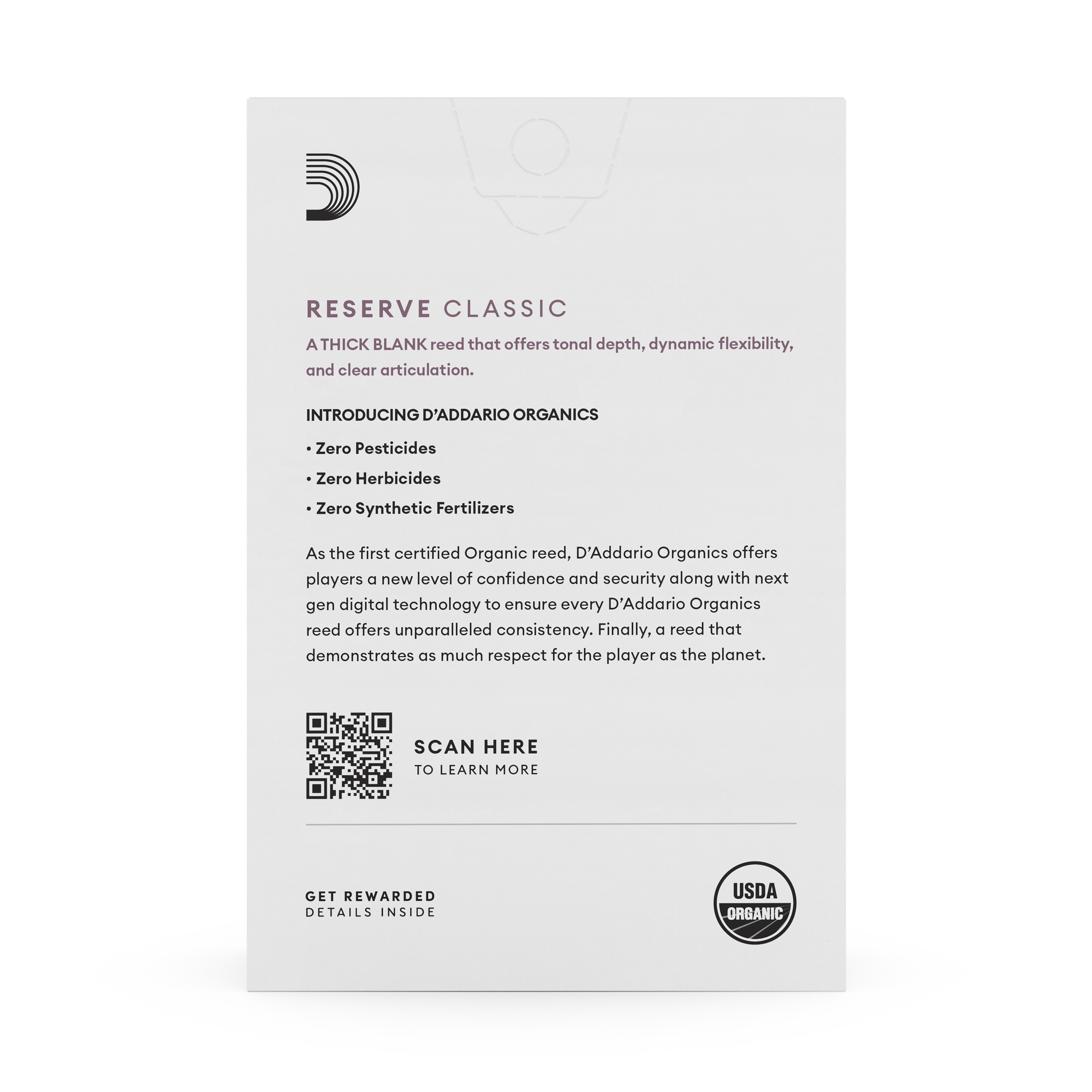 CAÑA DADDARIO CLARINETE BB 2.5 ORGANIC RESERVE PACK 10 ODCT1025 - 4