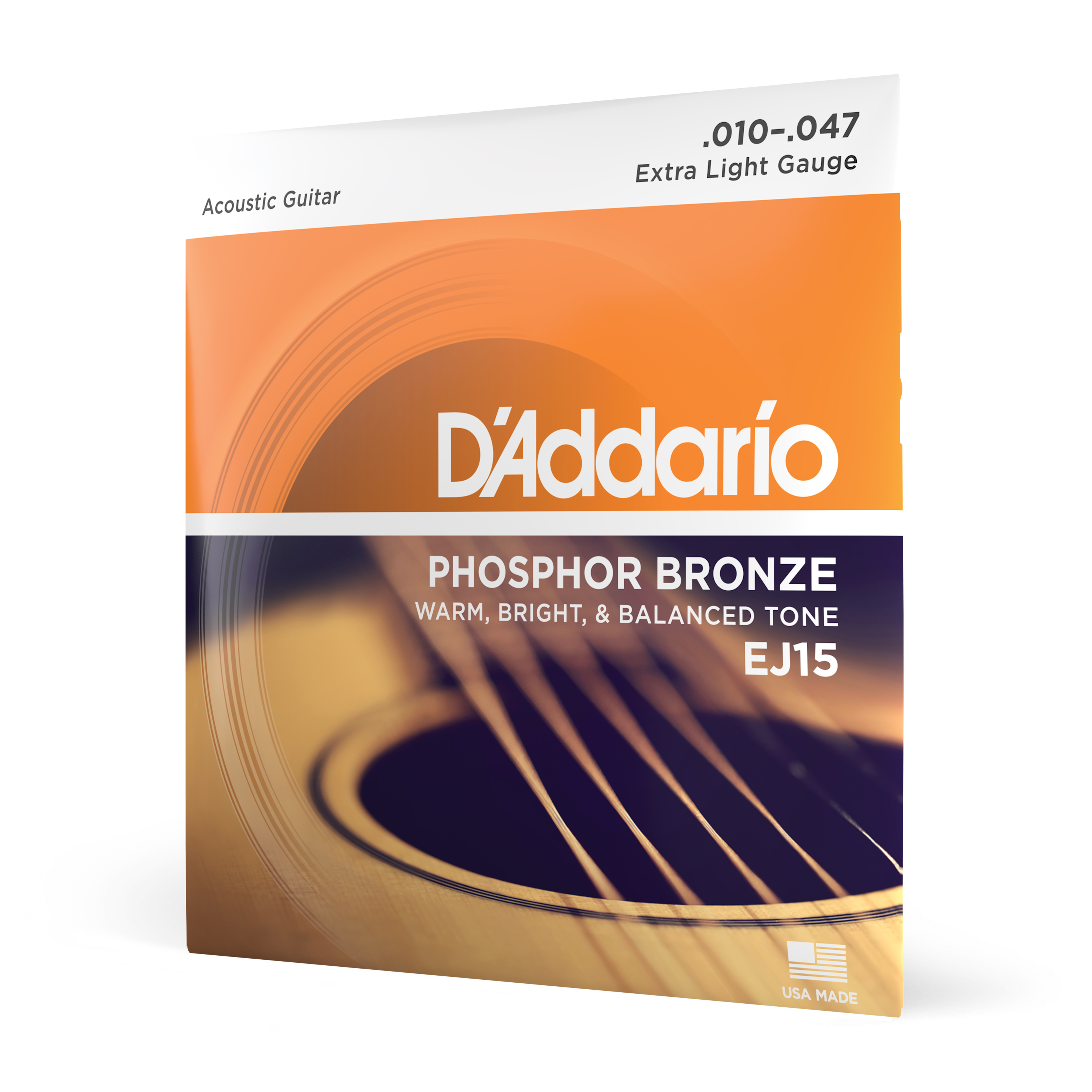 SET CUERDAS DADDARIO GUITARRA FÓSFORO BRONZE 10-47 EJ15 - 1