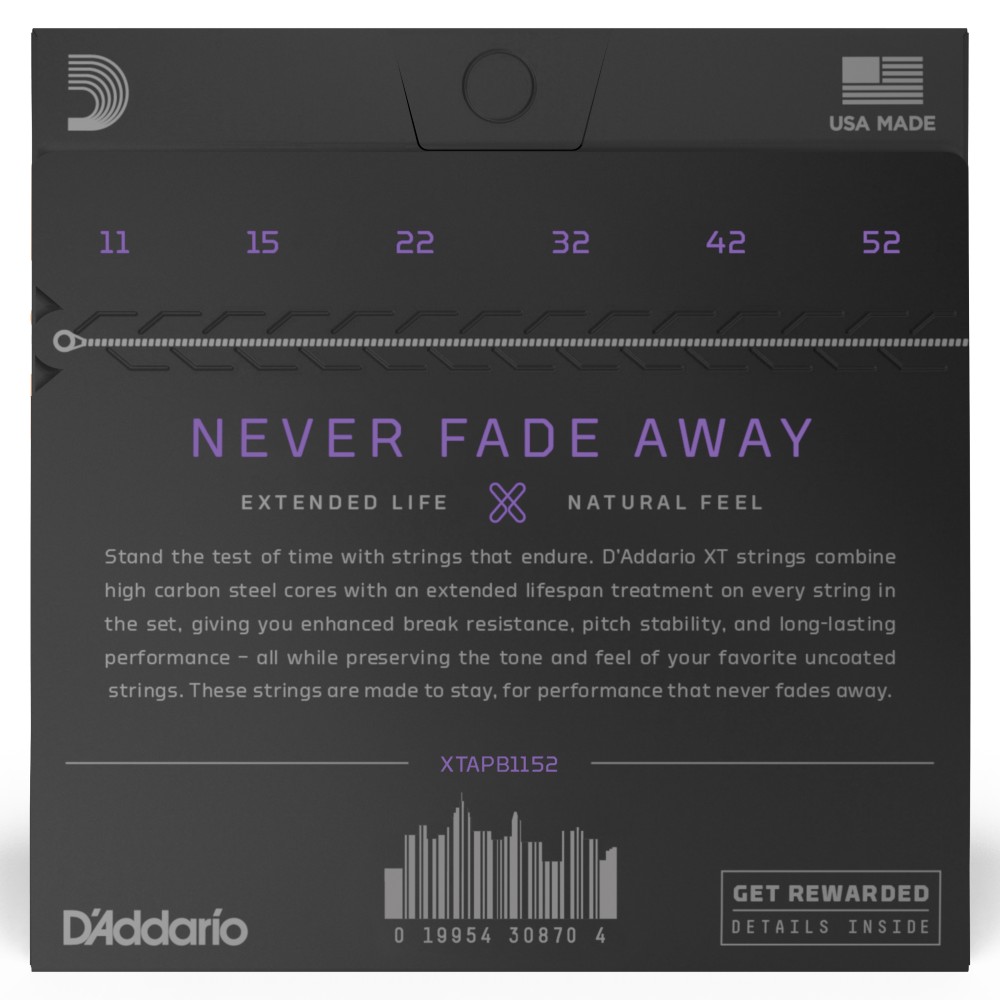 SET CUERDAS GUITARRA ACÚSTICA DADDARIO 11-52 XTAPB1152 - 3