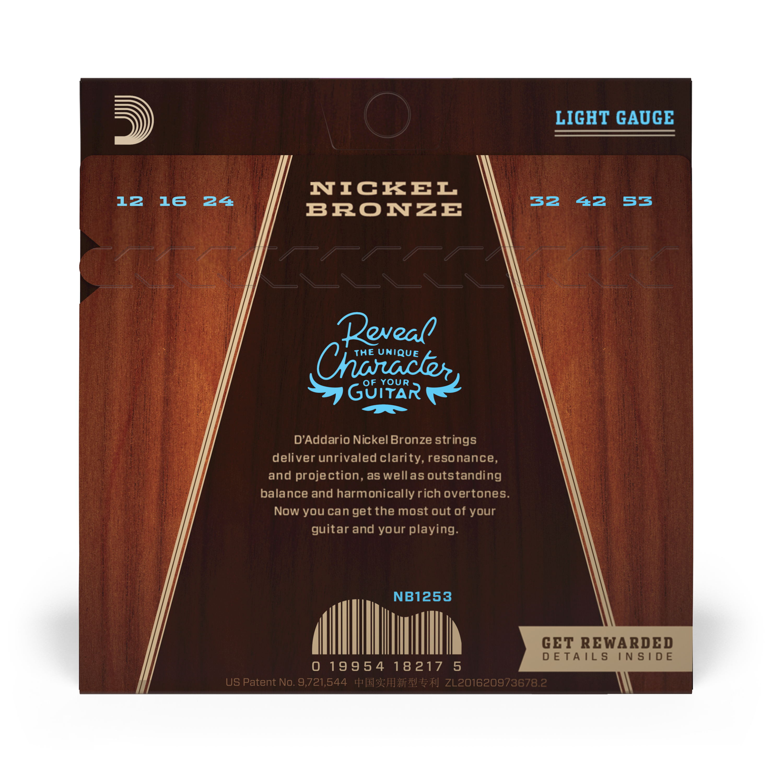 SET CUERDAS GUITARRA ACÚSTICA DADDARIO BRONZE 12-53 NB1253 - 3