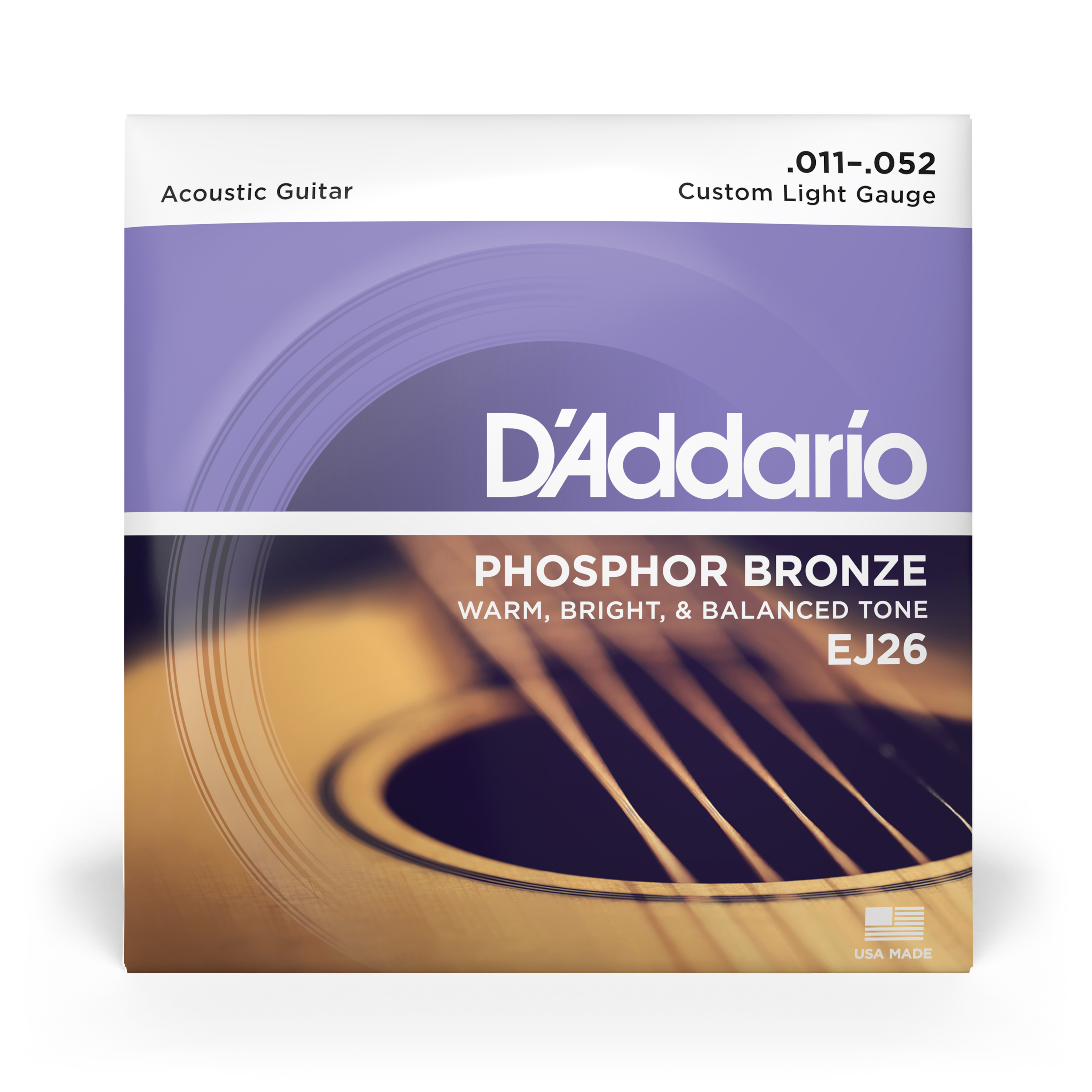 SET CUERDAS GUITARRA ACÚSTICA DADDARIO 11-52 EJ26 - 2