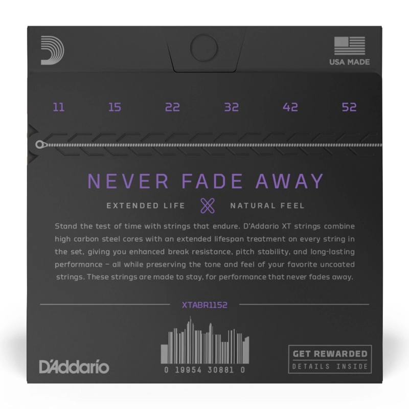 SET CUERDAS GUITARRA ACÚSTICA DADDARIO 11-52 XTABR1152 - 3