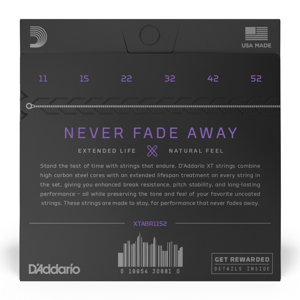 SET CUERDAS GUITARRA ACÚSTICA DADDARIO 11-52 XTABR1152 - 3