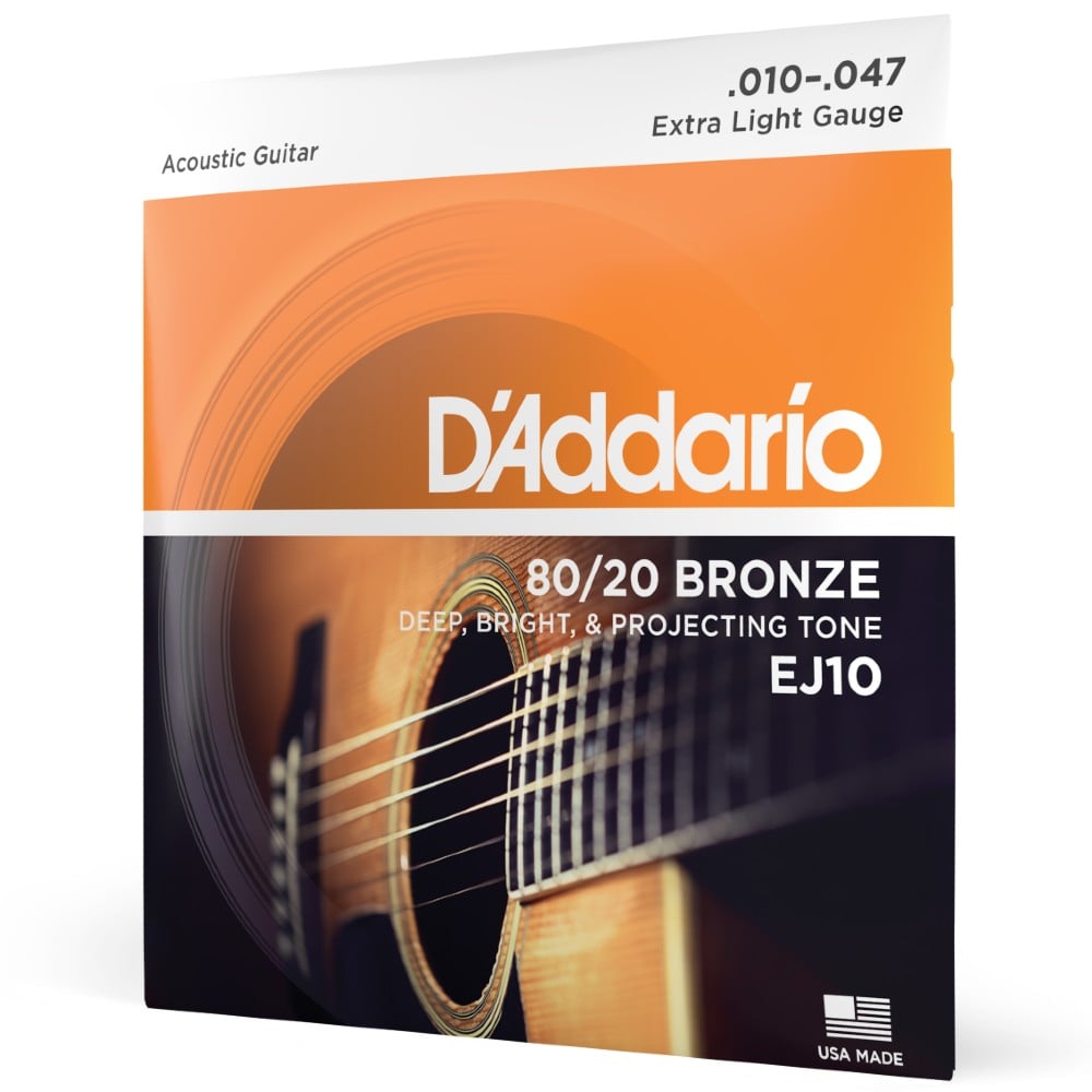 SET CUERDAS GUITARRA ACÚSTICA DADDARIO 10-47 EJ10 - 2