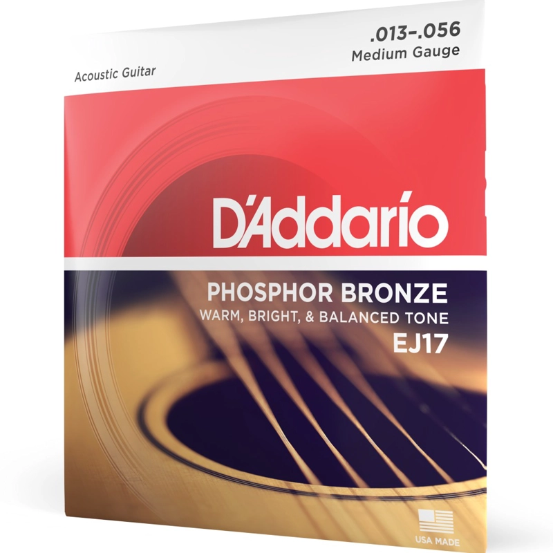 SET CUERDAS GUITARRA ACÚSTICA DADDARIO FÓSFORO BRONZE 13-56 EJ17 - 2