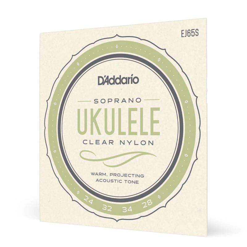 SET DE CUERDAS DADDARIO UKELELE SOPRANO CLEAR EJ65S - 2