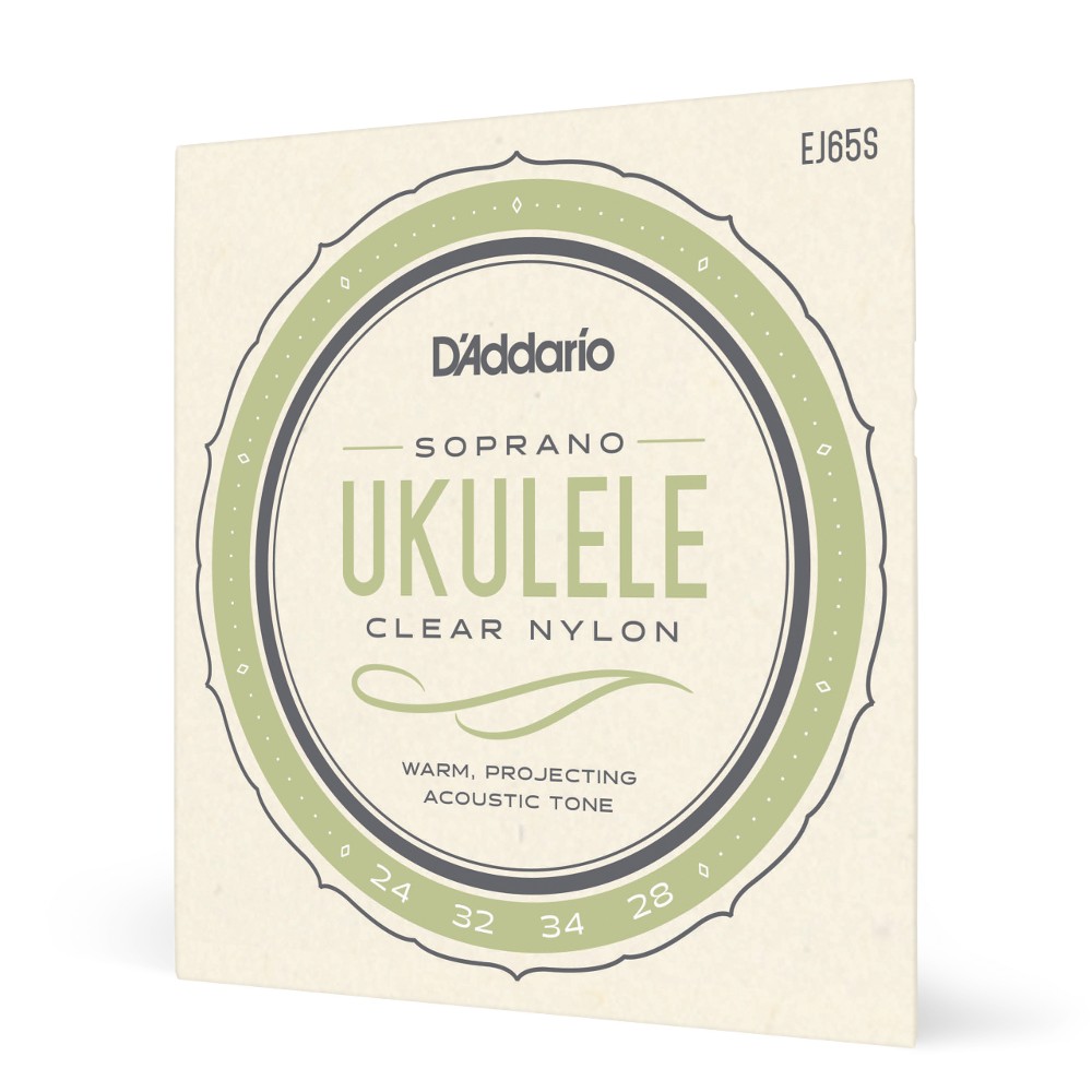 SET DE CUERDAS DADDARIO UKELELE SOPRANO CLEAR EJ65S - 2