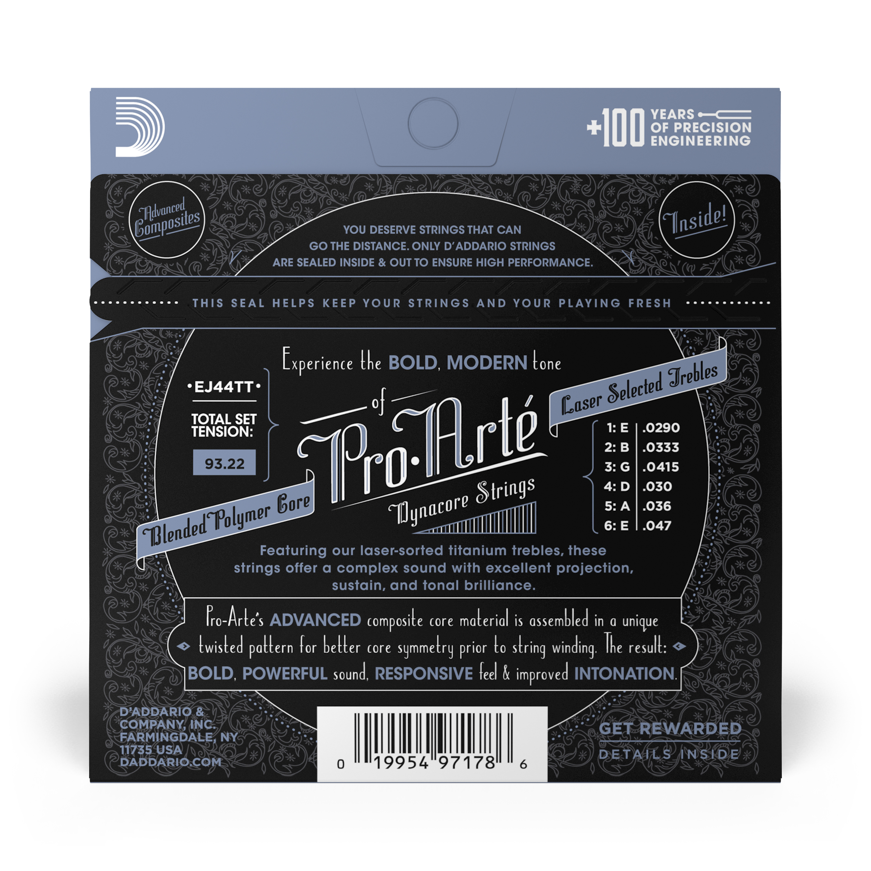 SET CUERDAS DADDARIO GUITARRA CLÁSICA PRO-ARTÉ EJ44TT - 3