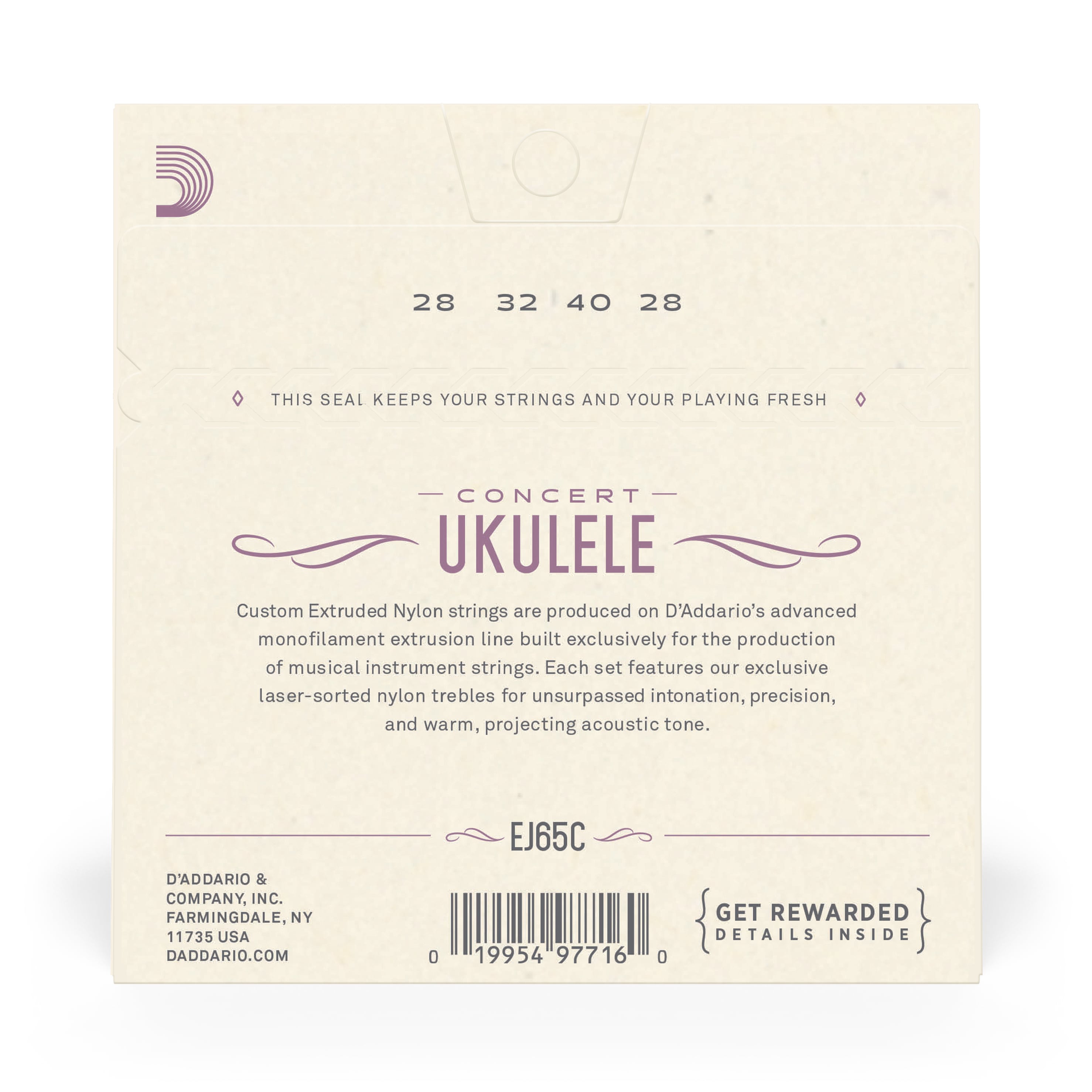 SET DE CUERDAS DADDARIO UKELELE CONCERT CLEAR EJ65C - 3